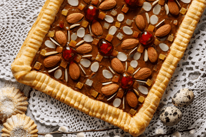 Bezglutenowy mazurek kajmakowy