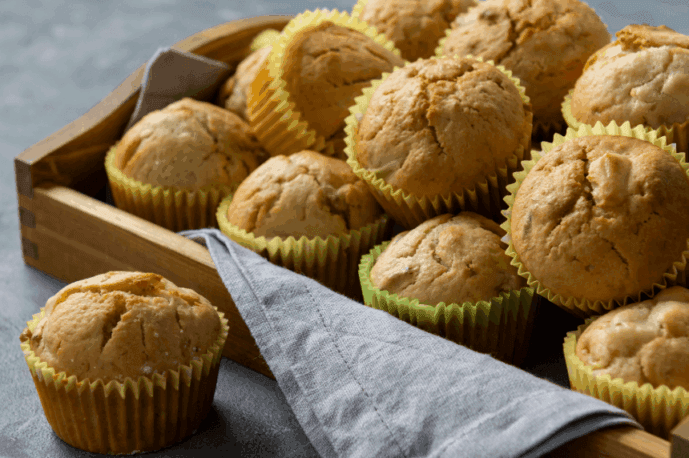 Bezglutenowe muffinki bananowe z mąki migdałowej