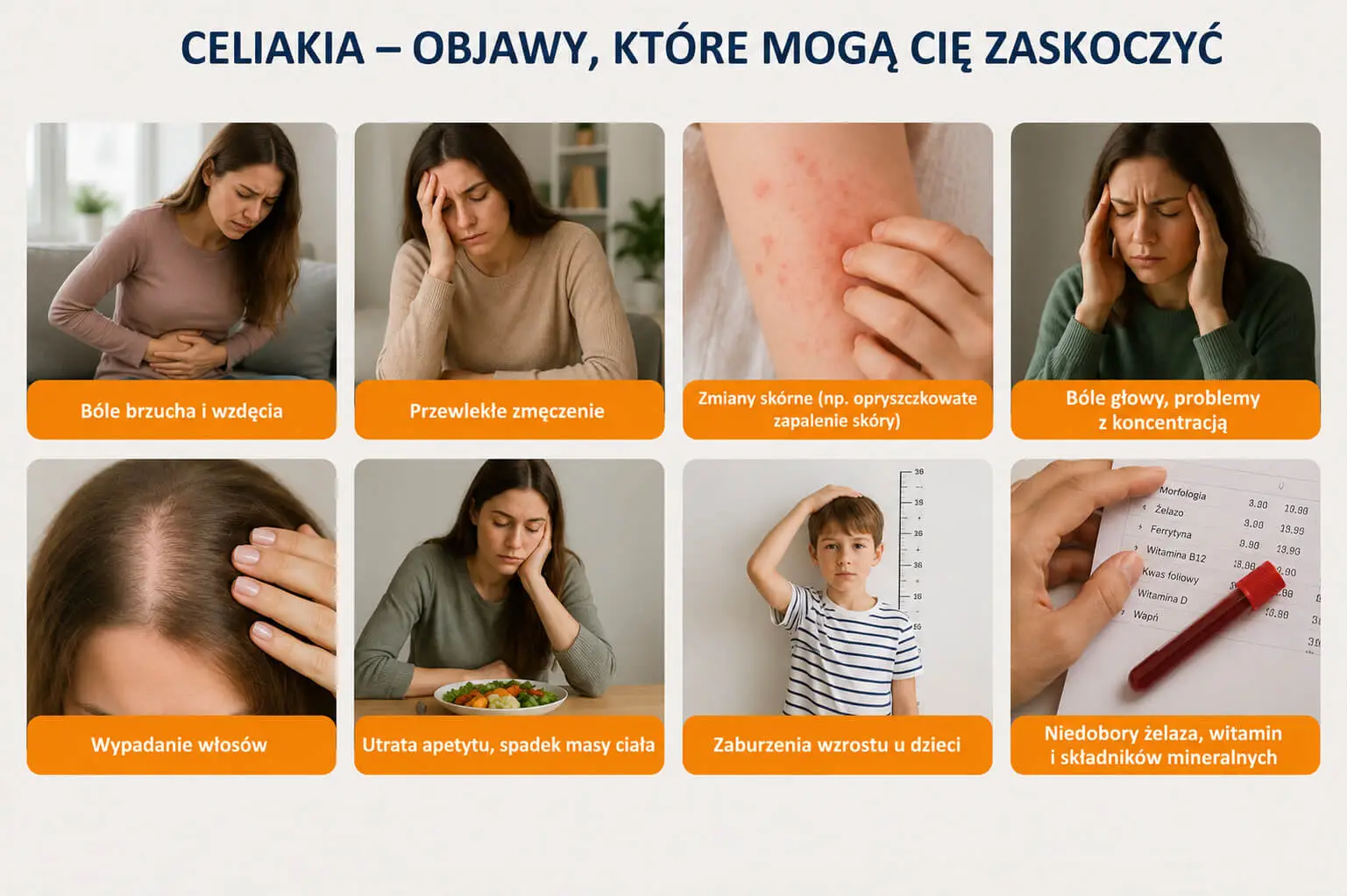 Objawy celiakii mogą Cię zaskoczyć – ponad 200 objawów, dlaczego są tak różnorodne